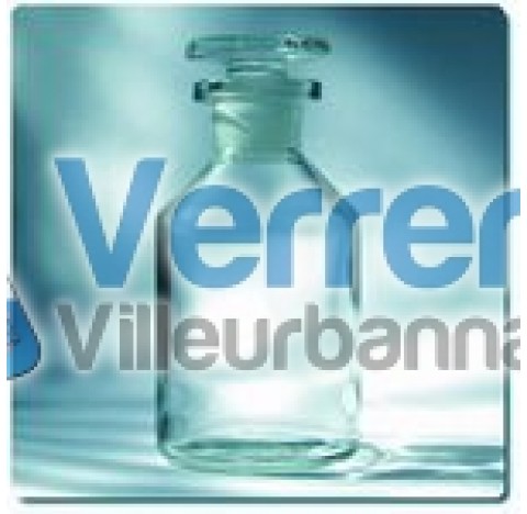 Bottle 50 ml socket 14/23 with glass stopper Dim. height : 77mm diameter of body 41mm