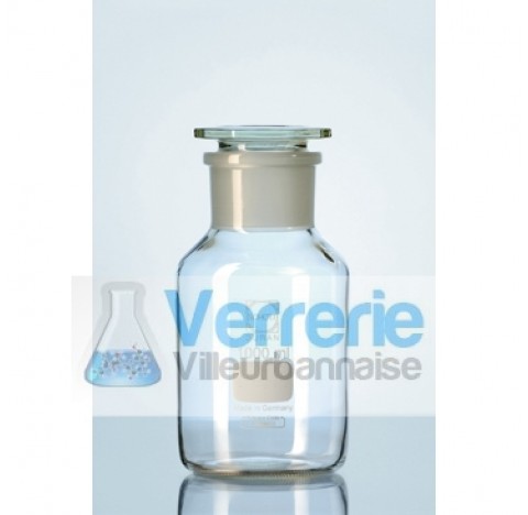 DURAN reagent bottle, wide neck, with NS 85/55, clear, with standard ground joint with glass flat-he