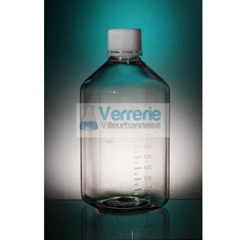 Flacon octogonal 1L Polyethylene terepht PURV1000-03