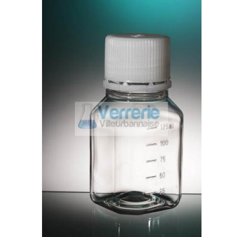 Flacon octogonal 125ml Polyethylene tere PURV125-03