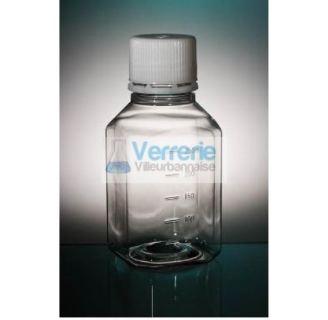 Flacon octogonal 250ml Polyethylene tere PURV250-03