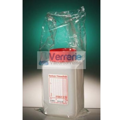 Square bottle 250ml HDPE naturel height 109 diameter 37, mini 5mg SODIUM THIO, label reand screw cap