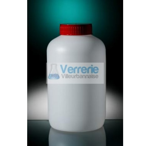 Round bottle 2L HDPE naturel height 220 diameter 57and screw cap reand seal na