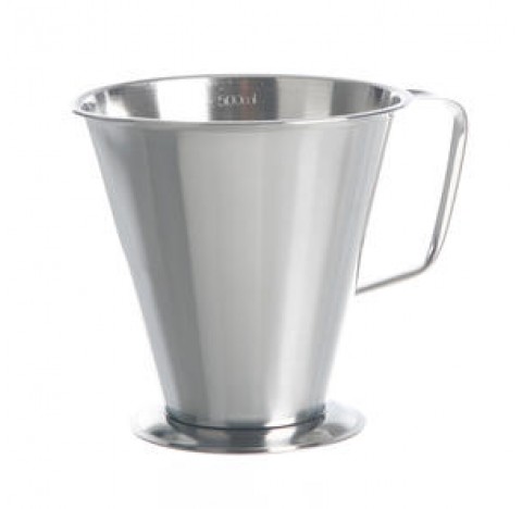 Measuring jug graduated 2 liters bottom diameter 160mm height 185mm conical forme ,Stainless steel