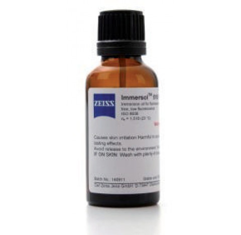 Flacon de 100 ml d'huile à immersion, fabricant Carl ZEISS<br><br>Huile à immersion exempte de bulle