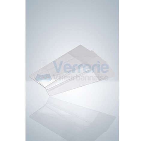 Lames bande matte verre 76X26 mm rodes 90 degre pack de 1000 pieces rodes 90 degre epaisseur 0,95 - 