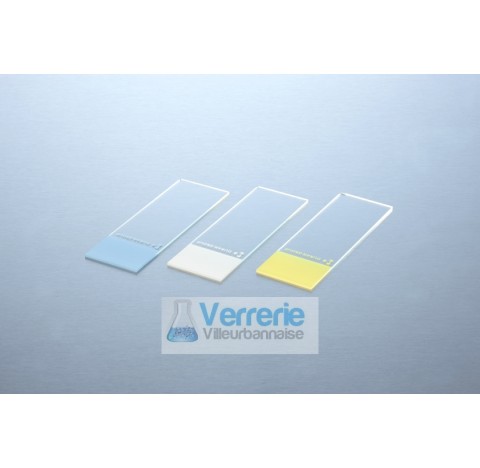 Colored Microscope slides, ground edges 26 x 76 x 1,0 mm packing of 1500