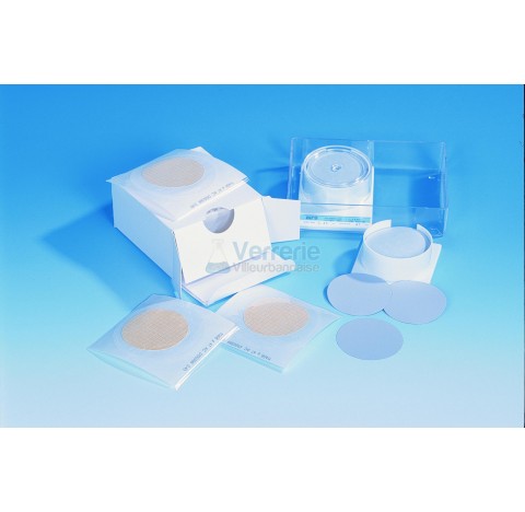 membrane blanche MCE 1,2 um, non sterile, unie Dim. : 47 mm paquet de 100