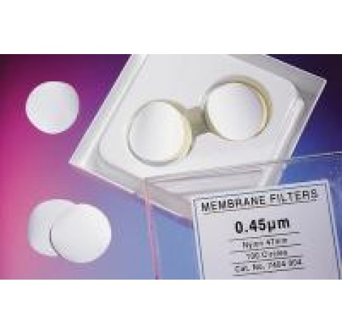 Cellulose acetatemembranes  diameter 13 mm, pore size 0,45 um,thickness 105 140um, debit d'eau 26 s/