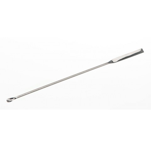 Micro spoon spatula total length 200 mm spatula dimensions LxW : 45x5 mm , diameter 2,5 mm , spoon d