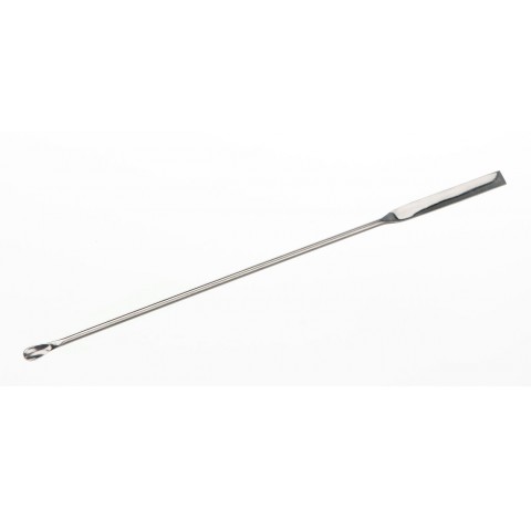 Micro spoon spatula total length 150 mm spatula dimensions LxW : 40x5 mm , diameter 2 mm , spoon dim