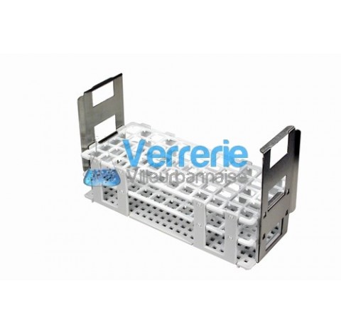 Support de tubes jusqu'a 80 degre polypropylene pour 60 tubes diam 16/17mm pour bain marie TW8 , TW1