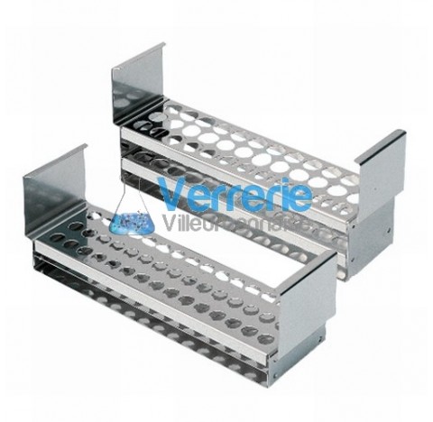 Support de tubes jusqu'a 80 degre polypropylene pour 90 tubes diam 12/13mm pour bain marie TW8 , TW1