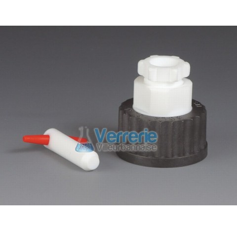 Leading-in for sensors, PPS and PTFE for thread GL45 for sensor diam 12 mm (+/-0,5) temperature resi