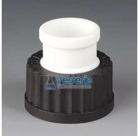Adapter PPS PTFE for thread GL45 and ground joint NS 29/32 temperature resistance -50 to 250 degree 