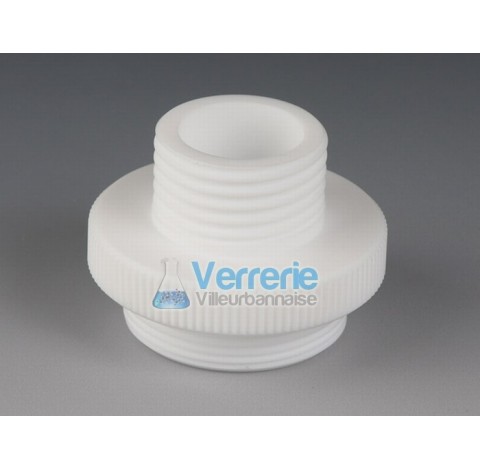 Adapter PTFE for barrel thread R2 with thread GL45 bore diam 32 mm diam of grip approx 78 mm tempera