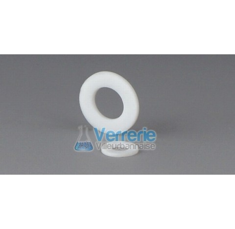 Washer, PTFE Thread M5 , OD 10 mm , ID 5,3 mm , height 1,1mm pieces similar to DIN 125-1, packing un