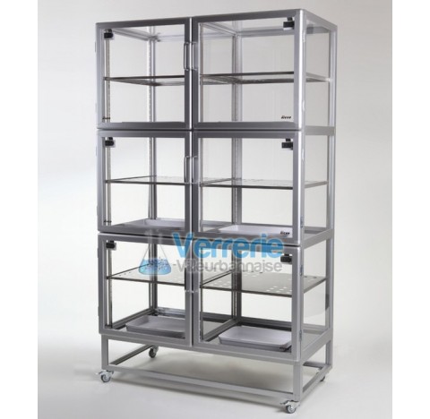 Armoire dessicateur antistatique en PMMAVol utile 140 litres Dim. Ext. 1080 x 1870 x 580 Dim. Int.49