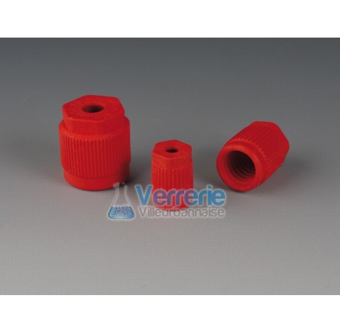Replacement caps ,PTFE Thread GL14 tubing OD up to 6,35 mm temperature resistance: -50 to 150 degree