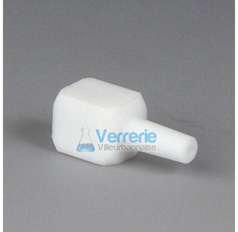 Miniature Luer connection, PTFE for tubing IDxOD: 0,8x1,6 (1/32x1/16)female thread UNF1/428G, male l