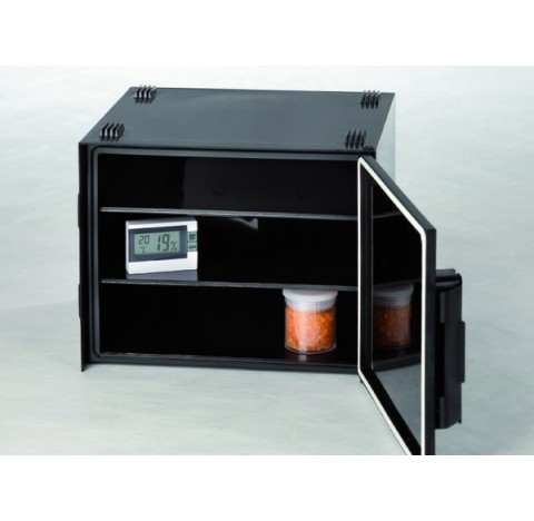 Mini dessicateur en polycarbonate noir 6,2 litres temperature resistance -35 a 70 degre , livre avec