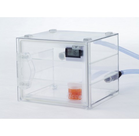 Mini dessicateur en polycarbonate pour gaz 6,2 litres volume utile 6,2 litres dimensions exterieur :