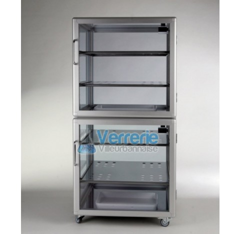 Dessicateur antistatique en PC ESD Vol utile 140 litres Dim. Ext. 560 x 1150 x 580 Dim. Int. 495 x 5