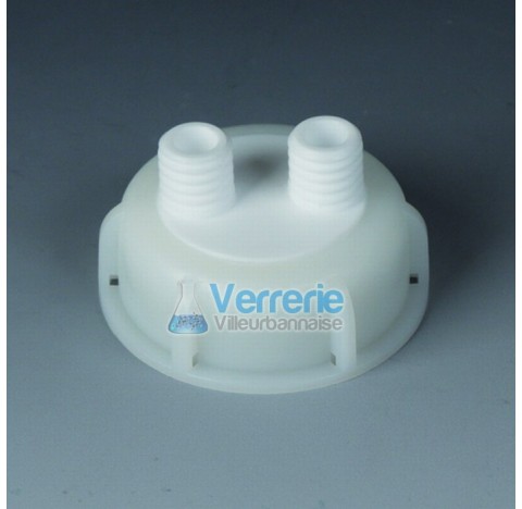 Distributor cap for canister PTFE thread S65 with necks 2x GL18 temperature resistance -20 to 110 de