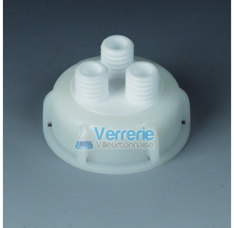 Distributor cap for canister PTFE thread S65 with necks 3x GL18 temperature resistance -20 to 110 de