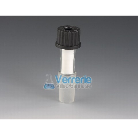 Glass stirrer bearing, PTFE for cone US 24/40 , for stirrer shaft diam 8 mm total lenght 103 mm thre