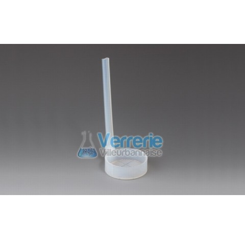Dipper basket, PFA ID 62 mm OD 75 mm depth 19 mm height 176 mm temperature resitance -200 to 250 deg