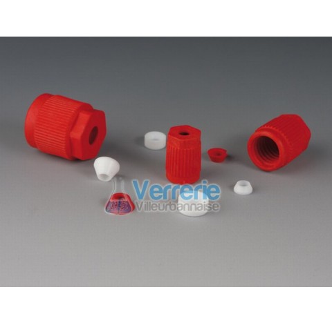Screw joint ,ETFE PTFE for tubing OD 3 mm thread GL14 temperature resistance: -50 to 150 degree