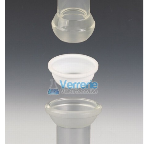 Spherical ground joint sleeve, PTFE US Standard size KS 28 temperature resistance -200 to 250 degree