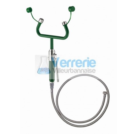 Laveur d'yeux de securite mural a gachette  usage interieur a commande manuelle a fixation murale ,f