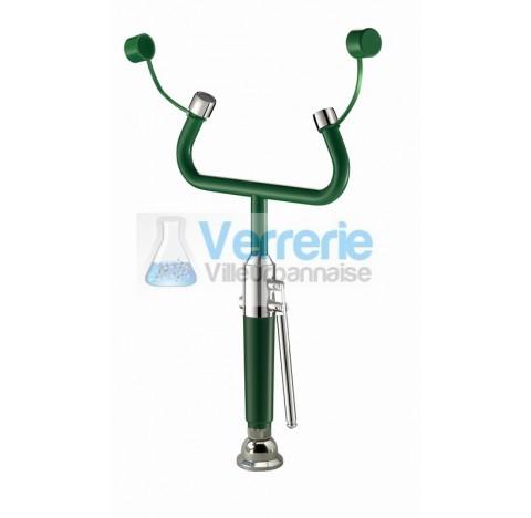 Laveur d'yeux de securite sur table a gachette a  usage interieur a commande manuelle a fixation sur