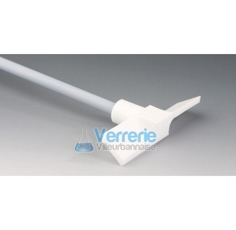 Stirrer shafts with one paddle RCD, PTFE Lenght 1000mm shaft diam 16 mm chucking diam 10 mm blade di