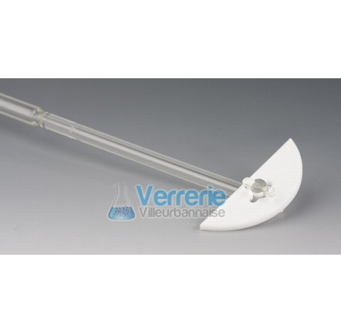 KPG Glass stirrer shafts , PTFE Lenght 350mm shaft diam 10mm blade dimensions: 50X24X3mm temperature