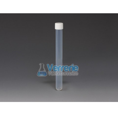 Test tube, PTFE with PTFE screw cap 15 ml height 110 mm OD 16 mm thickness 1 mm transparent ,tempera