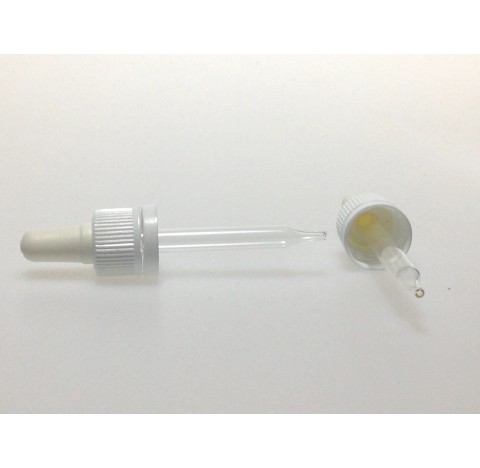 Monture compte goutte capillaire DIN18 inviolable pour flacon 20 ml