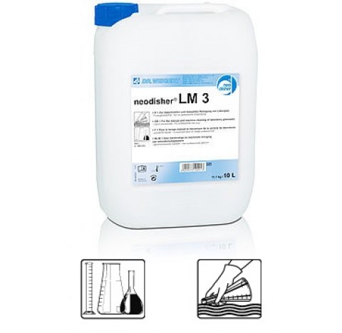 neodisher LM 3 10 litres Detergent alcalin, concentre liquide, sans phosphate. Pour le nettoyage man