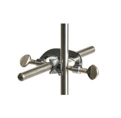 Bosshead for rods diameter 16,5 mm angle 180 + 90 degree with safety screw type heart M8 ,stainless 