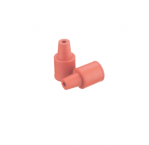 Obturateur 13 mm de type manchon en caoutchouc, caoutchouc naturel rouge (Boite de 1000). Bouchon en