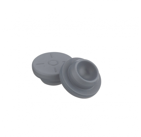 Obturateur 20 mm de type bouchon droit en caoutchouc, melange chlorobutyle-isoprene gris/40 (Boite d