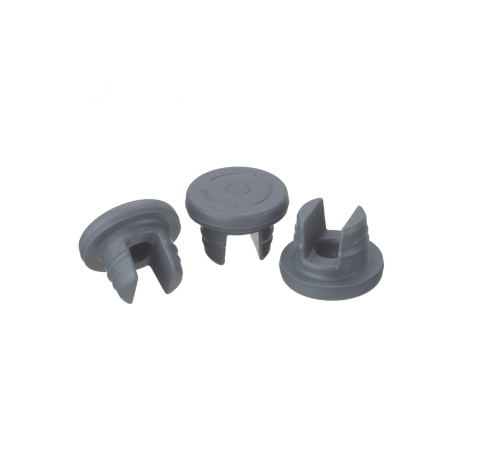 Obturateur 20 mm en caoutchouc avec lyophilisation 2 pattes, bromobutyle gris/46 (Boite de 1000) pou