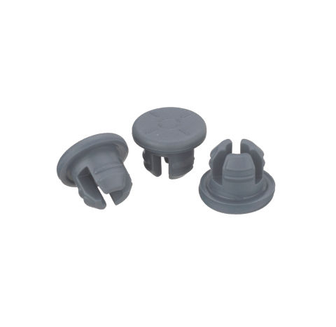 Obturateur 20 mm en caoutchouc avec lyophilisation 3 pattes, bromobutyle gris/46 (Boite de 1000)  po