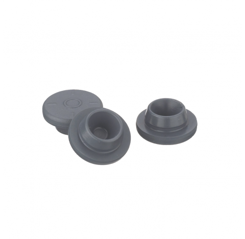 Obturateur 20 mm de type bouchon droit ultrapur en caoutchouc, bromobutyle gris/47 (Boite de 1000)  