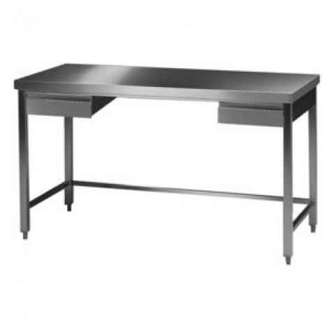 Laboratory worktable dimensions LxWxH : 1000x750x900 mm with 2 drawer ,stainless steel