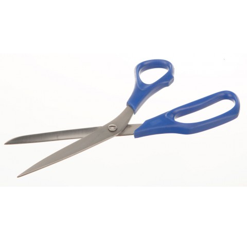 Laboratory scissor ,plastic handle total length 130 mm , length 50 mm ,stainless steel ,