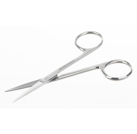 Scissor microscopy, straight total length 115 mm , length 35 mm ,stainless steel ,