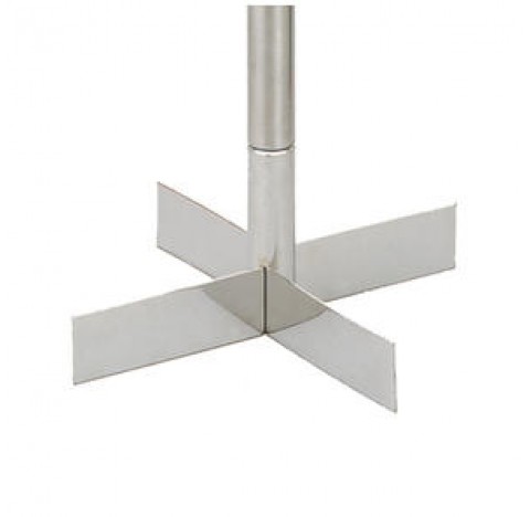 Propeller stirrer with 4 fixed blades length 500 mm diameter blades 100 mm ,stem diameter 10 mm , to